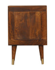 Manila 2 Drawer Gold Bedside Table