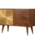 Manila Dark Mango Wood Gold Sideboard