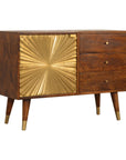 Manila Dark Mango Wood Gold Sideboard