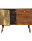 Manila Dark Mango Wood Gold Sideboard