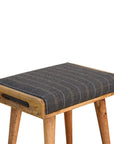 Jaya Pewter Tweed Mango Wood Stool