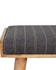 Jaya Pewter Tweed Mango Wood Stool