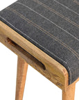 Jaya Pewter Tweed Mango Wood Stool