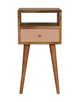 Nusa Mango Wood Bedside Table in Blush