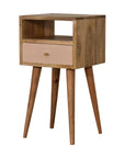 Nusa Mango Wood Bedside Table in Blush
