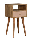 Nusa Mango Wood Bedside Table in Blush