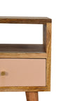 Nusa Mango Wood Bedside Table in Blush