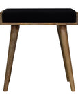 Jaya Black Velvet Mango Wood Stool