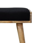 Jaya Black Velvet Mango Wood Stool