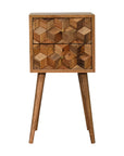 Lapua Mango Wood Bedside Table in Oak