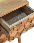 Lapua Mango Wood Bedside Table in Oak