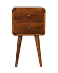 Lago Mango Wood Bedside Table in Chestnut