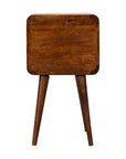 Lago Mango Wood Bedside Table in Chestnut