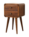 Lago Mango Wood Bedside Table in Chestnut