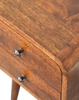 Lago Mango Wood Bedside Table in Chestnut