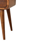 Lago Mango Wood Bedside Table in Chestnut