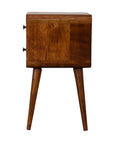 Lago Mango Wood Bedside Table in Chestnut