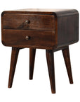 Batu Mango Wood Bedside Table in Walnut