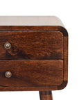 Batu Mango Wood Bedside Table in Walnut