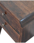 Batu Mango Wood Bedside Table in Walnut