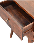Batu Mango Wood Bedside Table in Walnut