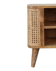 Aska Mango Wood Bedside Table in Oak