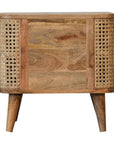 Aska Mango Wood Bedside Table in Oak