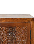 Toba Dark Mango Wood Bedside Table