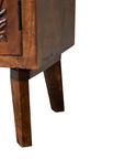 Toba Dark Mango Wood Bedside Table