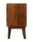 Toba Dark Mango Wood Bedside Table