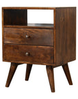 Olden Mango Wood Bedside Table in Chestnut
