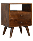 Olden Mango Wood Bedside Table in Chestnut