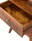 Olden Mango Wood Bedside Table in Chestnut