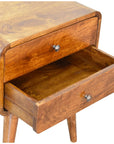 Batu Mango Wood Bedside Table in Chestnut
