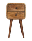 Lago Mango Wood Bedside Table in Oak