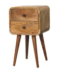 Lago Mango Wood Bedside Table in Oak