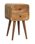 Lago Mango Wood Bedside Table in Oak