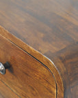 Kala Floating Mango Wood Bedside Table in Chestnut