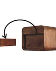 Kala Floating Mango Wood Bedside Table in Chestnut