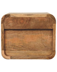 Kanan Floating Mango Wood Bedside Table in Oak