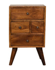 Borneo Mango Wood Bedside Table in Chestnut
