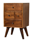 Borneo Mango Wood Bedside Table in Chestnut