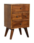 Borneo Mango Wood Bedside Table in Chestnut
