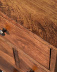 Borneo Mango Wood Bedside Table in Chestnut