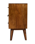 Borneo Mango Wood Bedside Table in Chestnut