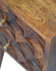 Lapua Mango Wood Bedside Table in Chestnut