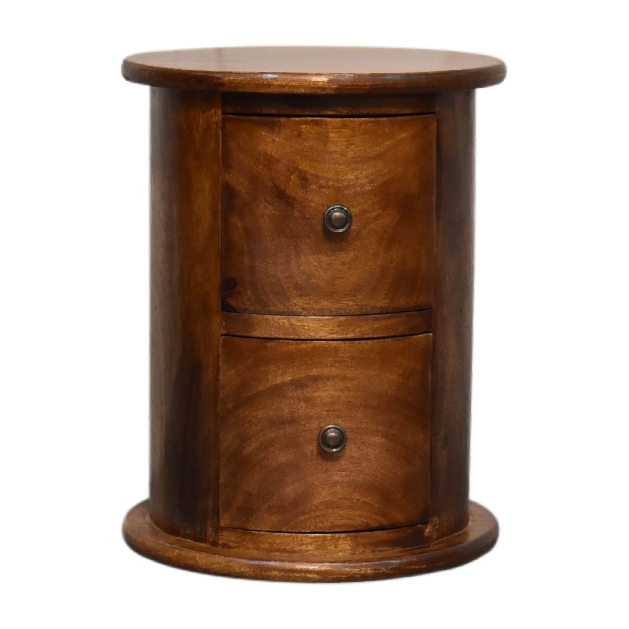 Linden Drum Chest of Drawers in Chestnut