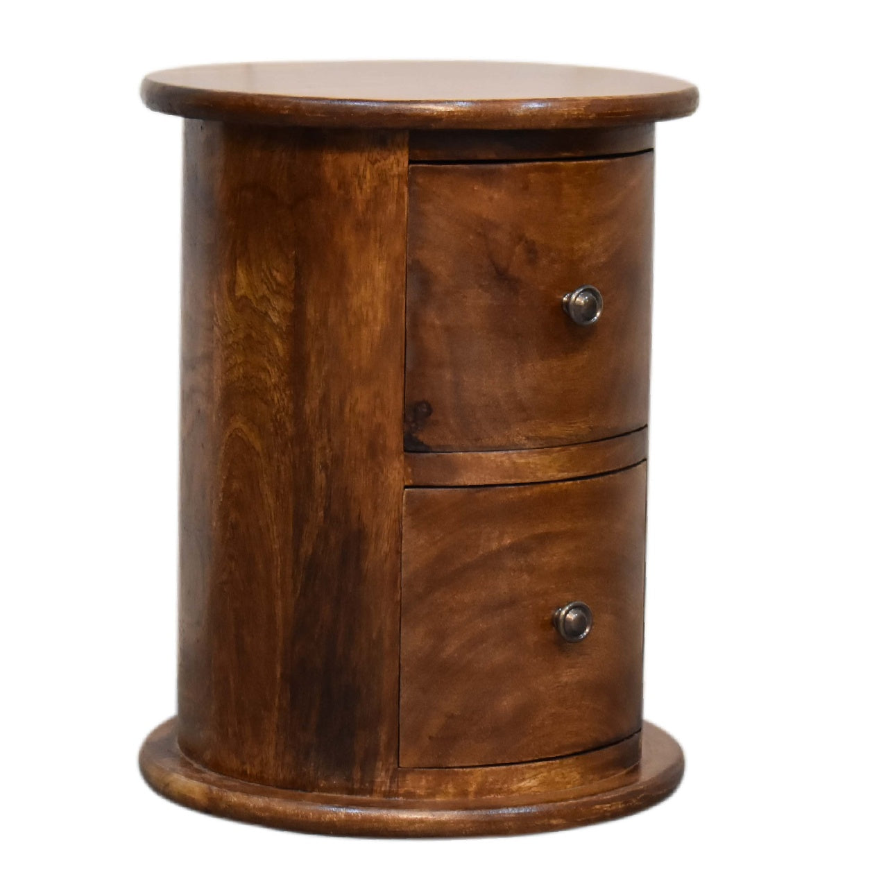 Linden Drum Chest of Drawers in Chestnut