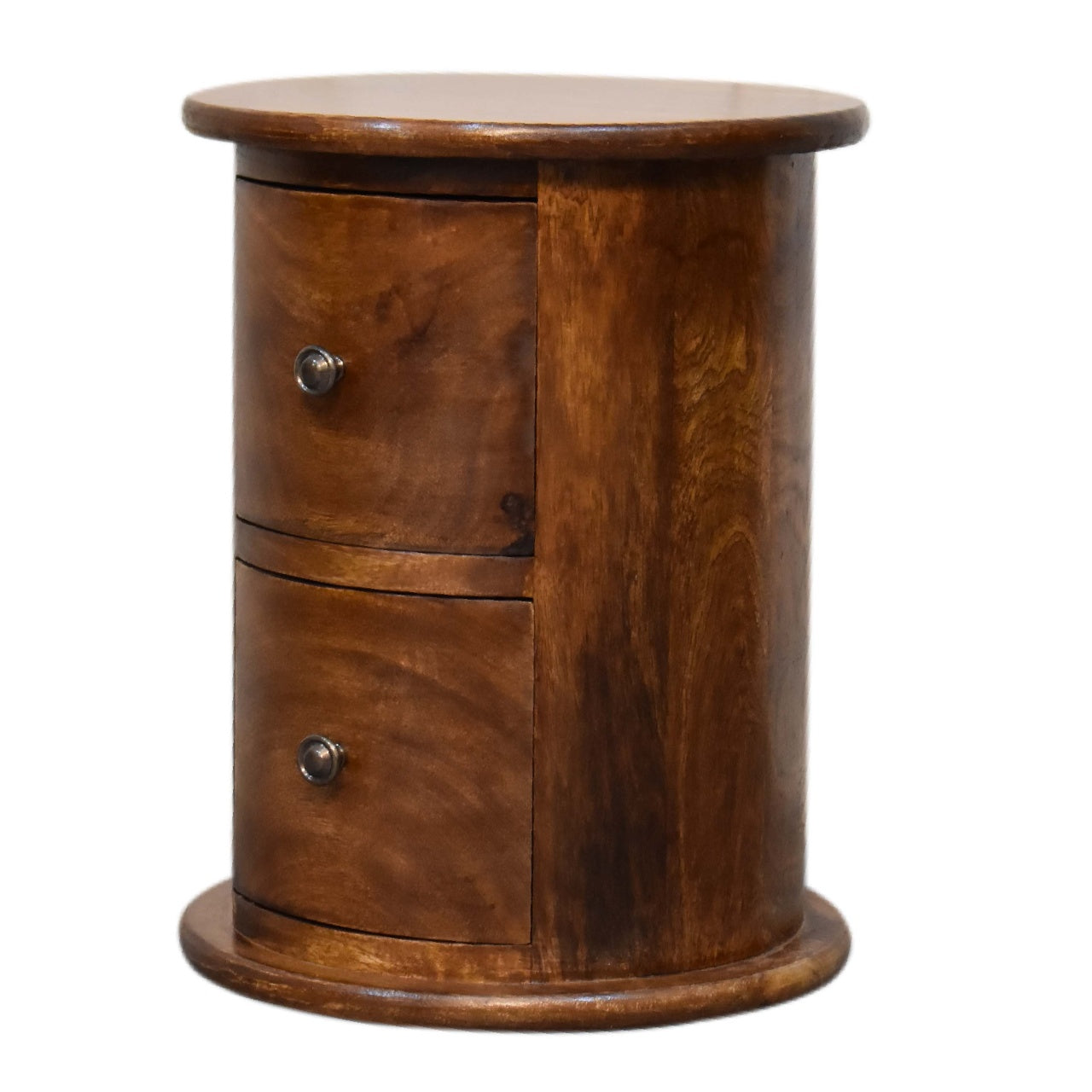 Linden Drum Chest of Drawers in Chestnut