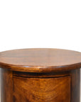 Linden Drum Chest of Drawers in Chestnut